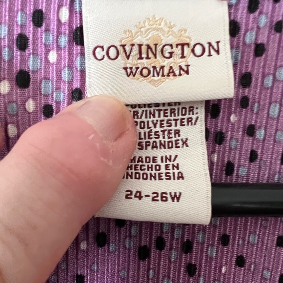 WOMENS PURPLE SPECKLED STRETCHY PULLOVER TUNIC TOP SIZE 24-26W - Picture 5 of 6